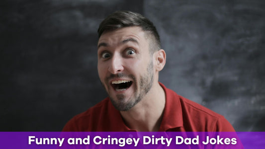 man delivering funny and dirty dad jokes