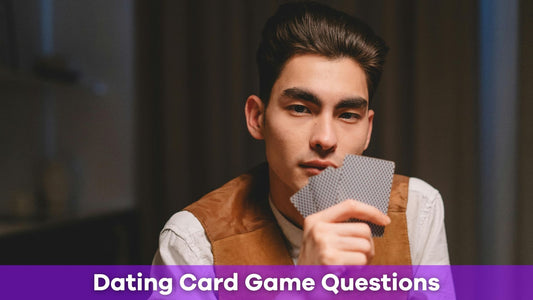 man thinking about dating card game questions