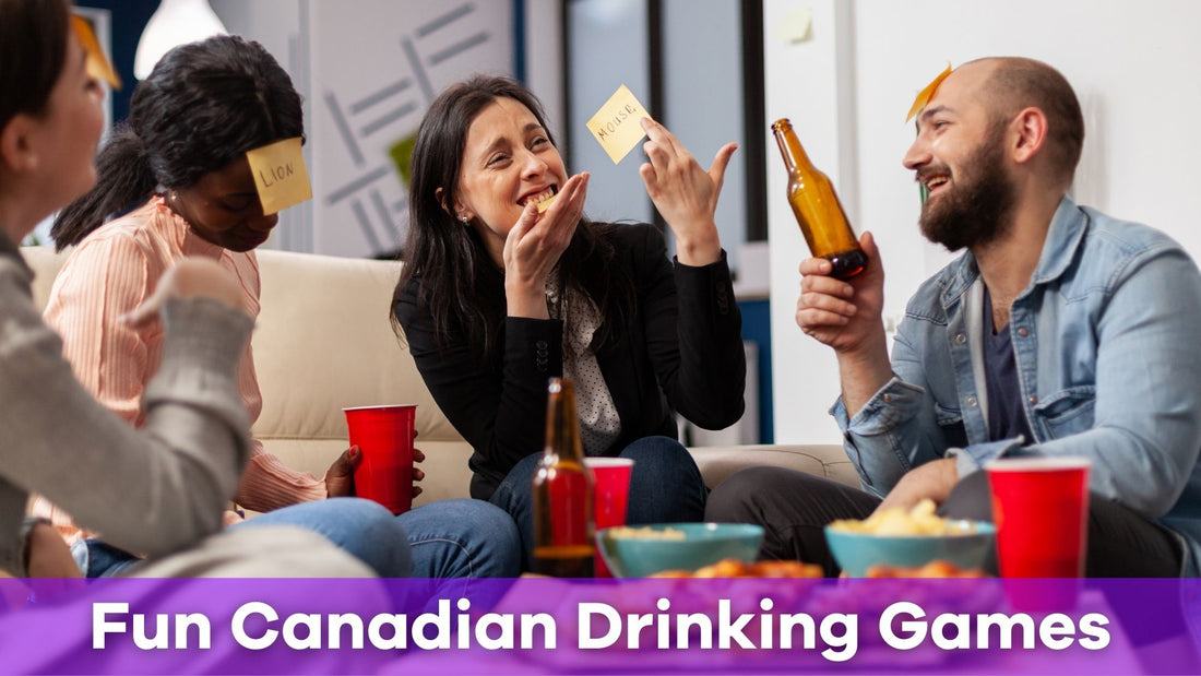group of friends playing canadian drinking games